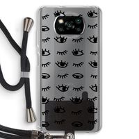 Eye pattern #2: Xiaomi Poco X3 NFC Transparant Hoesje met koord