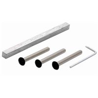 HOPPE Krukstiftgarnituur voor Massieve Schilden Deurdikte: 40-70mm Snelstift (incl. 3 Zwarte Metaalschroeven)