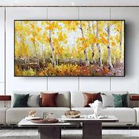 handgemaakte olieverf canvas kunst aan de muur decoratie moderne abstracte textuur esdoorn bos landschap voor woonkamer home decor gerold frameloos ongerekt schilderij Lightinthebox