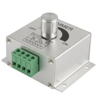Aluminium één kleur Dimmer schakelaar LED Dimmer Controller voor Strip lichte DC12-24V Output stroom: 8A(Silver)