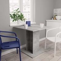 Eettafel 80x80x75 cm bewerkt hout betongrijs