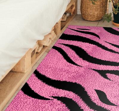 Vinyl vloerkleed met dierenprint Roze tijgerhuid