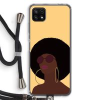 Golden hour: Samsung Galaxy A22 5G Transparant Hoesje met koord