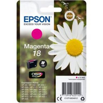 Epson C13T18034012 3.3ml 180pagina's Magenta inktcartridge