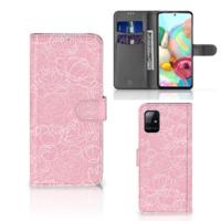 Samsung Galaxy A71 Hoesje White Flowers Samsung Galaxy A71 Hoesje White Flowers
