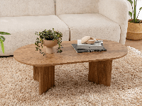Ovale salontafel OVALINO 120 cm bruin