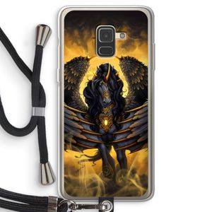 Pegasus: Samsung Galaxy A8 (2018) Transparant Hoesje met koord