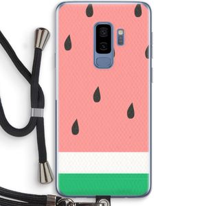 Watermeloen: Samsung Galaxy S9 Plus Transparant Hoesje met koord