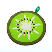 Soft Plush Kitchen Fabric Microfiber Hanging Washcloth Quick-Dry Hand Towel(Kiwi)
