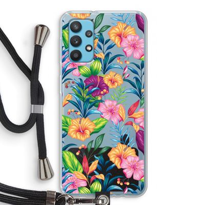 Tropisch 2: Samsung Galaxy A32 4G Transparant Hoesje met koord