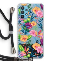 Tropisch 2: Samsung Galaxy A32 4G Transparant Hoesje met koord