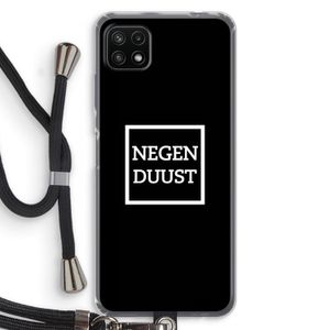 Negenduust black: Samsung Galaxy A22 5G Transparant Hoesje met koord