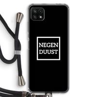 Negenduust black: Samsung Galaxy A22 5G Transparant Hoesje met koord