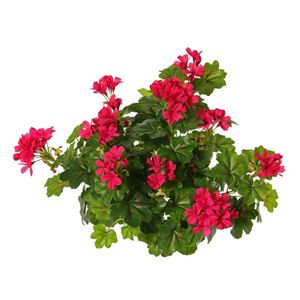 Kunstbloemen boeketje Oostenrijkse geranium - fuchsia roze - 40 cm