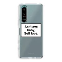 Self love: Sony Xperia 5 III Transparant Hoesje