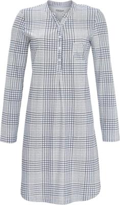 Katoenen ruiten nachthemd blauw
