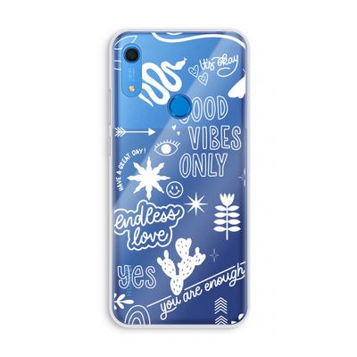 Good vibes: Huawei Y6s Transparant Hoesje