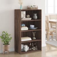 Hoge kast 70x41x124 cm bewerkt hout bruin eikenkleur