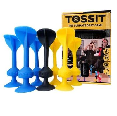 Dartspel met siliconen zuignappen TOSSIT Startset - blauw en geel