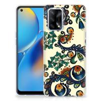 Siliconen Hoesje OPPO A74 4G Barok Flower
