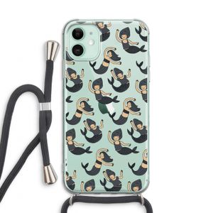Zeemeermin: iPhone 11 Transparant Hoesje met koord