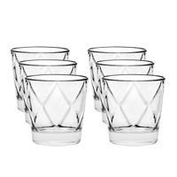 6x Luxe drinkglazen/waterglazen transparant 290 ml Concerto