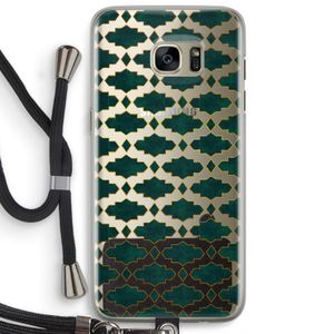 Moroccan tiles: Samsung Galaxy S7 Edge Transparant Hoesje met koord
