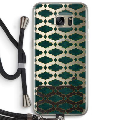 Moroccan tiles: Samsung Galaxy S7 Edge Transparant Hoesje met koord