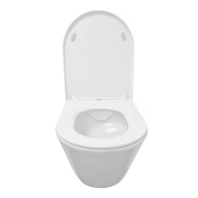 Wiesbaden Wandcloset Stereo Rimless Softclose met Shade Toiletzitting Mat Wit