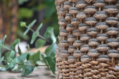 Plantenmand Chama 28x 30 cm - naturel/ grijs