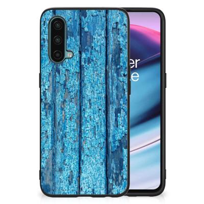 OnePlus Nord CE 5G Houten Print Telefoonhoesje Wood Blue