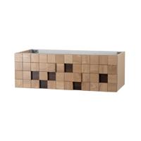 Wastafelonderkast BWS Mira 1 Lade Greeploos Soft Close 119x40x52 cm Licht Eiken