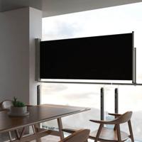 Tuinscherm uittrekbaar 100x300 cm zwart