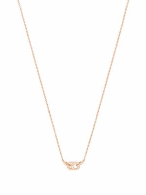 Courbet collier CELESTE en or rose recyclé 18ct à petit pendentif serti de diamants créés en laboratoire