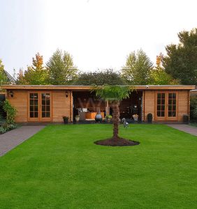Woodpro Blokhut/Tuinhuis Brummen 1200x400 cm- Plat dak- Hout- Woodpro