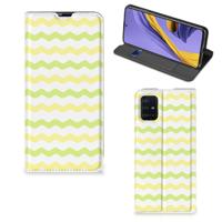 Samsung Galaxy A51 | Hoesje met Magneet | Waves Yellow