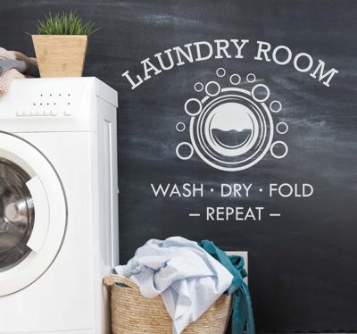 Wasruimte badkamer muursticker
