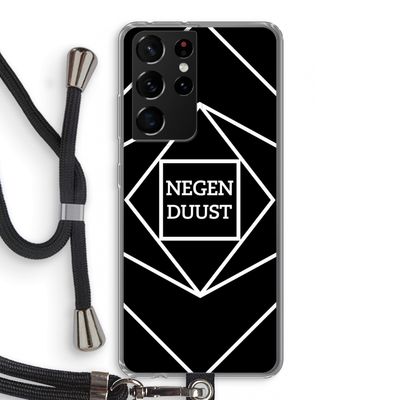 Negenduust geometrisch: Samsung Galaxy S21 Ultra Transparant Hoesje met koord