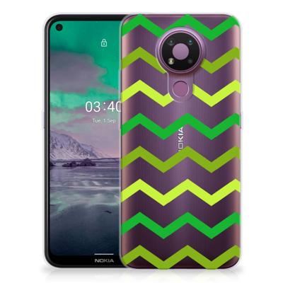 Nokia 3.4 | TPU bumper | Zigzag Groen