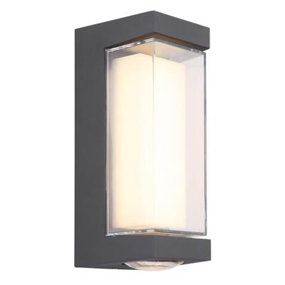 Globo Design wandlampPlixon antraciet rechthoek - 34316