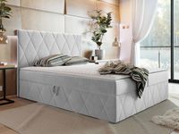 Boxspring SIMONA 180x200 cm zilver