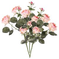 Kunstbloem roos Ariana - 3x - roze - 73 cm - kunststof steel - decoratie bloemen