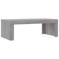 vidaXL Salontafel 102x50x36 cm bewerkt hout grijs sonoma eikenkleurig - thumbnail