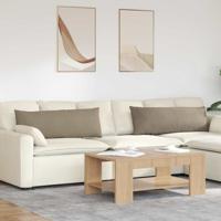 VidaXL Sofa kussens 2 stuks taupe 120 x 40 cm stof