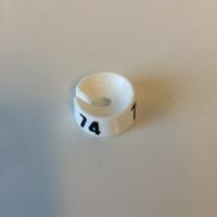 MB wit/zwart 74 voor op kledinghanger