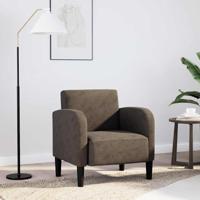 Fauteuil met armleuningen 54 cm kunstleer donkergrijs