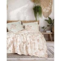Beddengoedset - 1 dekbedovertrek 220 x 240 cm + 2 kussenslopen 60 x 60 cm - 100% katoen - Beige