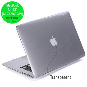 Lunso MacBook Air 13 inch (2018-2019) cover hoes - case - Glanzend transparant