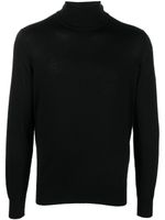 Zegna pull en maille à col roulé - Noir