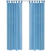 VidaXL Gordijn turquoise 140x175 cm (2 stuks)